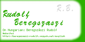 rudolf beregszaszi business card