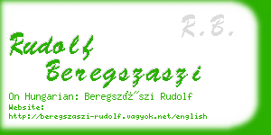 rudolf beregszaszi business card